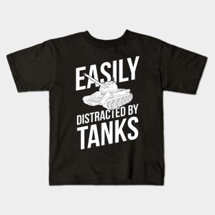 Easily distracted by tanks T-34-85 Kids T-Shirt